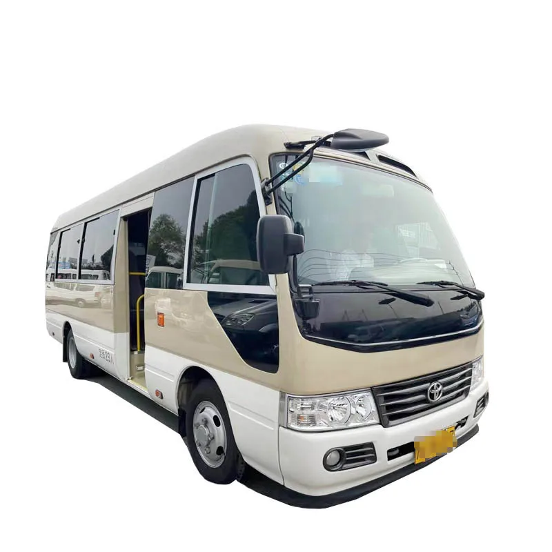 Custom Used Tayo Coaster Bus 23 Seater Luxury VIP Coaches Second Hand Buses 1HZ To-yota Coaster Autobus for Sale