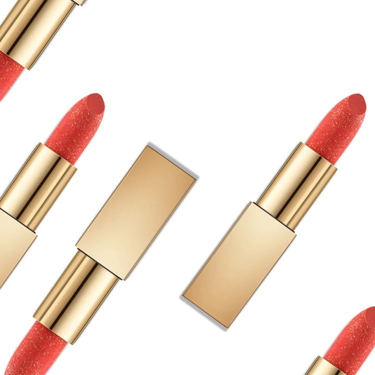 Custom logo high quality pink lip stick wholesale carving long lasting moisturizing magnetic creamy matte lipstick