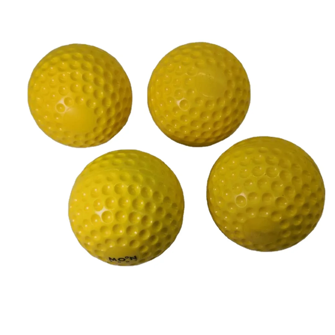 high quality 9 inch 12 inch yellow dimpled pitching machine baseball balls softball balls