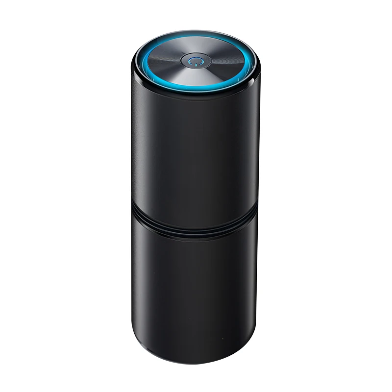 One key control Low noise air cleaner car portable purifier USB output charging