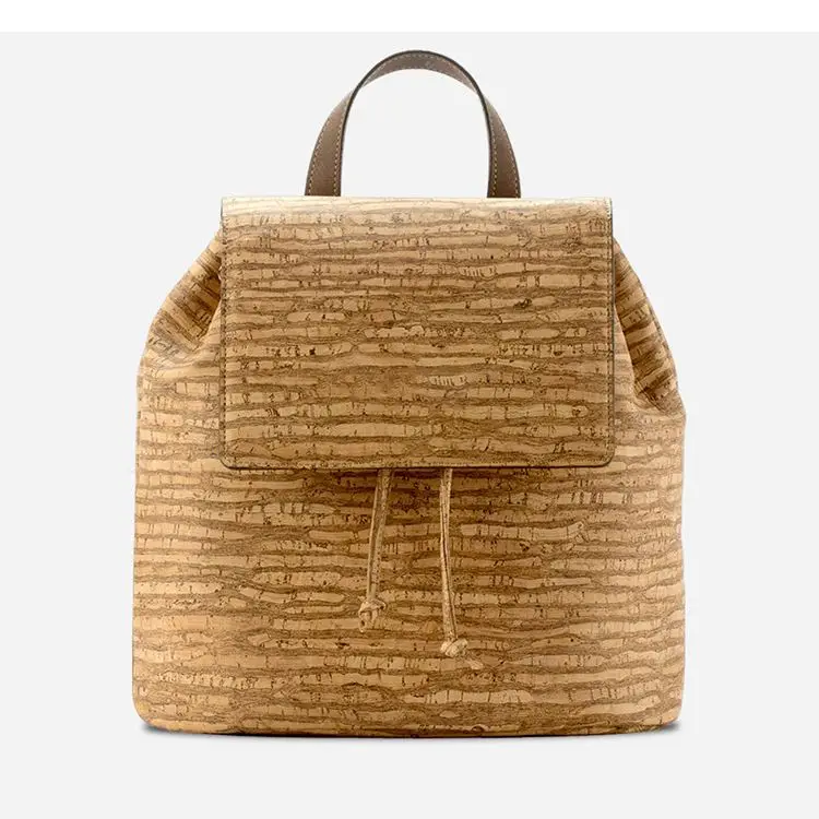 
custom natural portugal genuine real leather ladies bucket backpack for women 