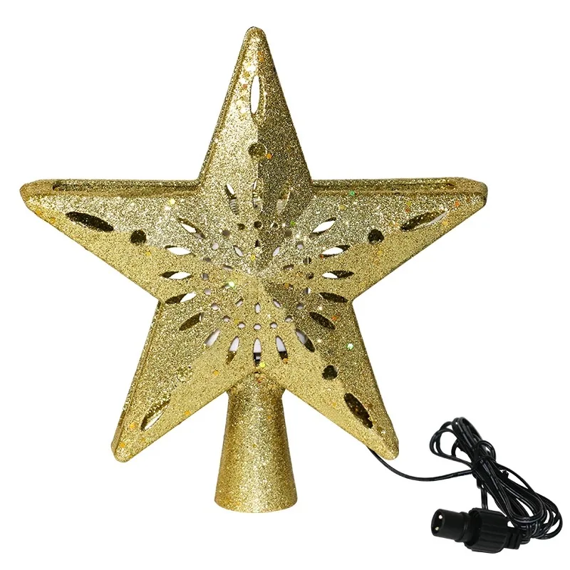 Hot selling Christmas tree topper lights led flashing star lights led rotating projector lights for holiday decoration
