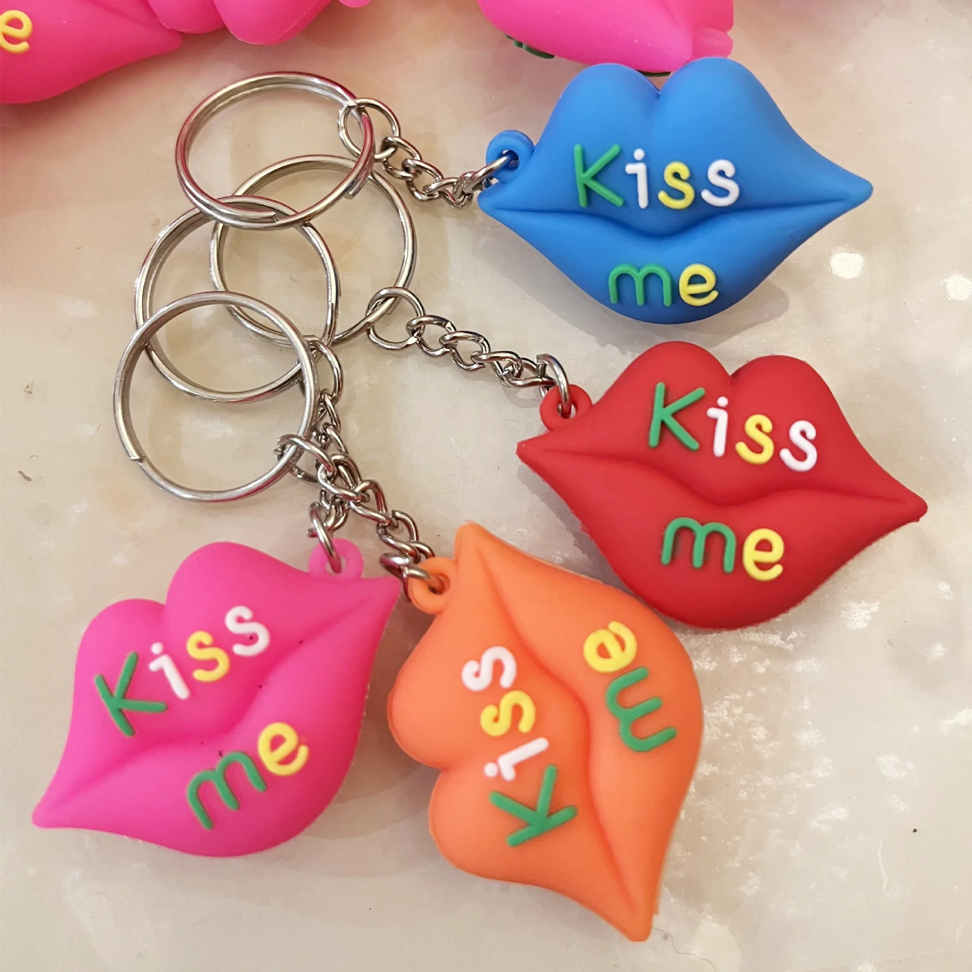 fashion mouth lips keychain,custom enamel pvc rubber Sexy lips key chain key ring pendant bag charm accessories,kiss me keychain