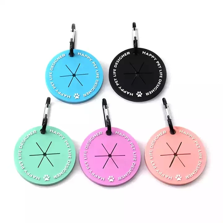 Fashion Customized Logo PVC Poop Bag Holder Waterproof Dog Pet Poop Bag Holder Waste Bag Clip Leash Dispenser