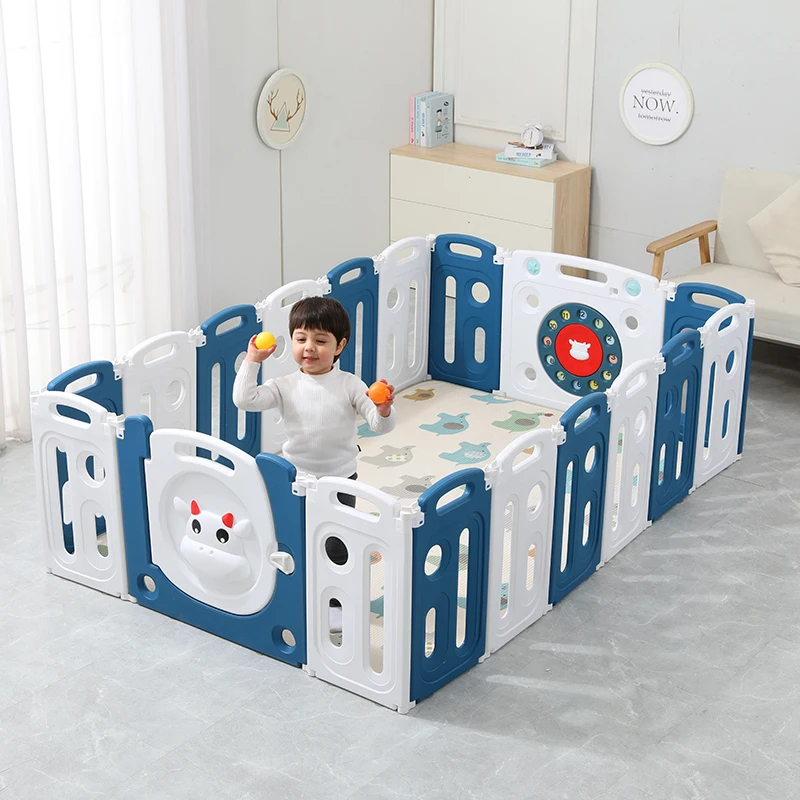Indoor Foam Play Area For Babies Children Toys Kids Products Safety Barriers Baby Playpen Plastic Fence With 16+2 Panel