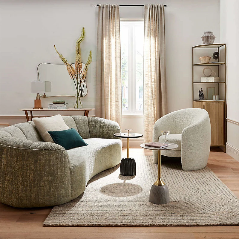 Factory Direct Sales Fashion Accent Lamb Cashmere Chairs Furniture Modern Luxury Living Room Leisure Chair