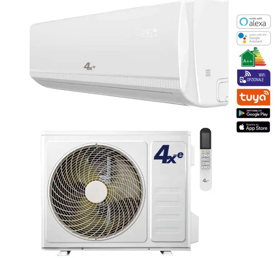 High Performance Air conditioner 4Xe Inverter series WINTER 12000 btu class A++/A+ R-32 Wi-Fi Optional Alexa Google Home