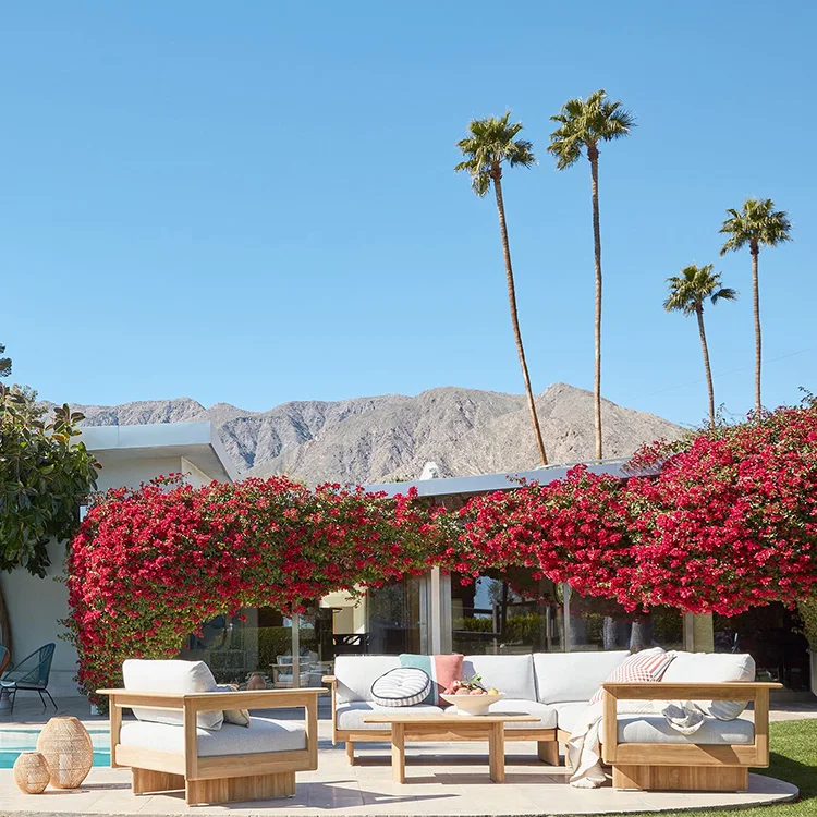 Luxury Furniture Garden Sets Solid Wood Outdoor Sofa Patio Furniture Modern Teak Garden Sofa Sets