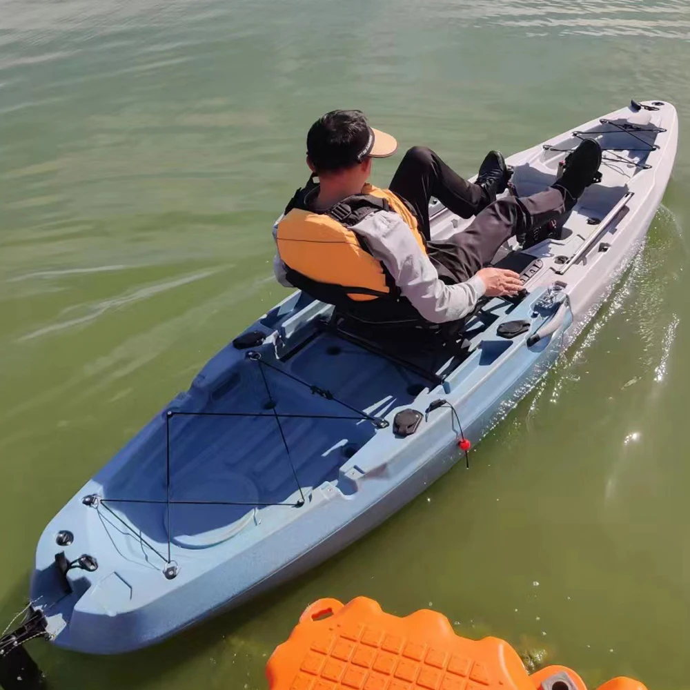 Modular Kayak Factory Custom High Quality Lldpe 2.8m Plastic Foldable Kayak Canoe 2 Section Detachable Kayak