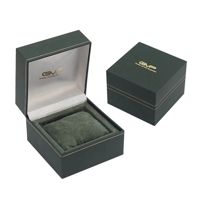 Custom Logo Watch Box for Men Luxury Storage Leatherette Watch Gift Packaging Box