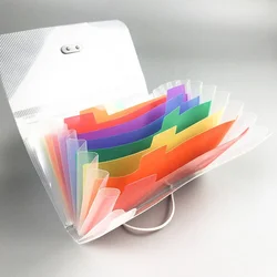 Mini File Organizer A6 Plastic Wallet for Cards Coupons Tax Item Bill Invoice Portable Expanding Folders Label Index