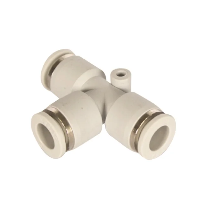 STNC Hot Sales YPE Series Grey White Color Union Tee Push In One Touch Quick Connector Fitting For Pneumatic Parts