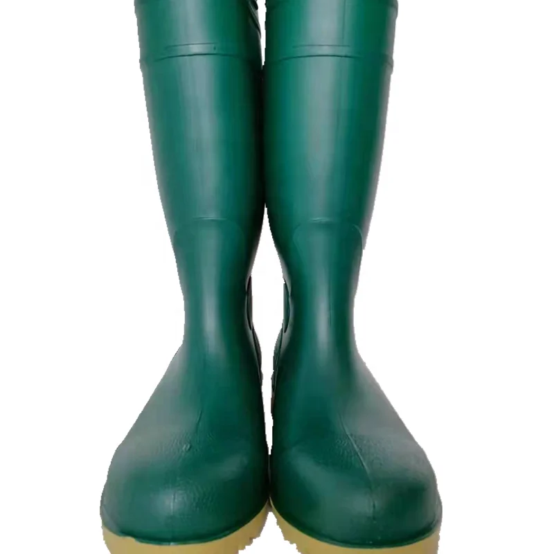 Factory  protective waterproof PVC  anti-slip safety work mining rain boots unisex fishing farming rain boots