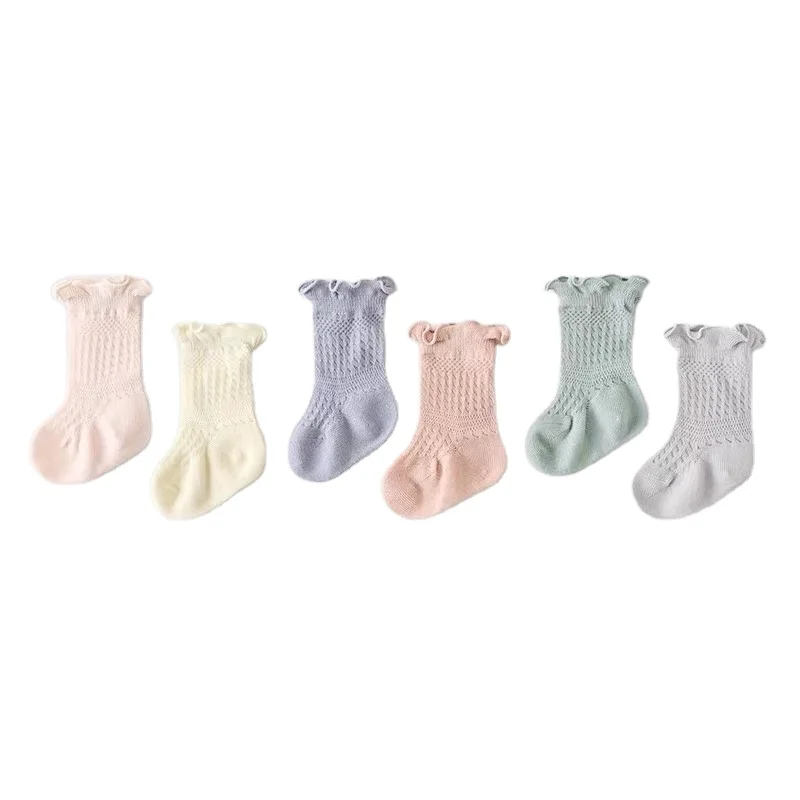 Knitted Breathable Sustainable Combed Cotton Socks for Baby with OEM Service