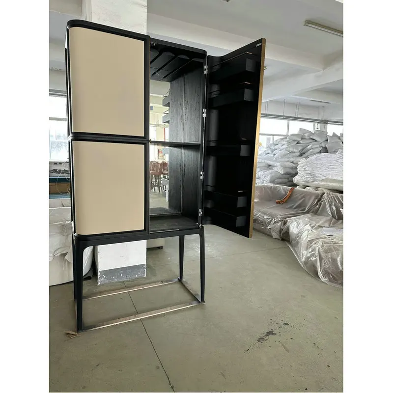 solid wood living room wine cabinets home black storage cabinet double door display modern kitchen locker furniture cabinets