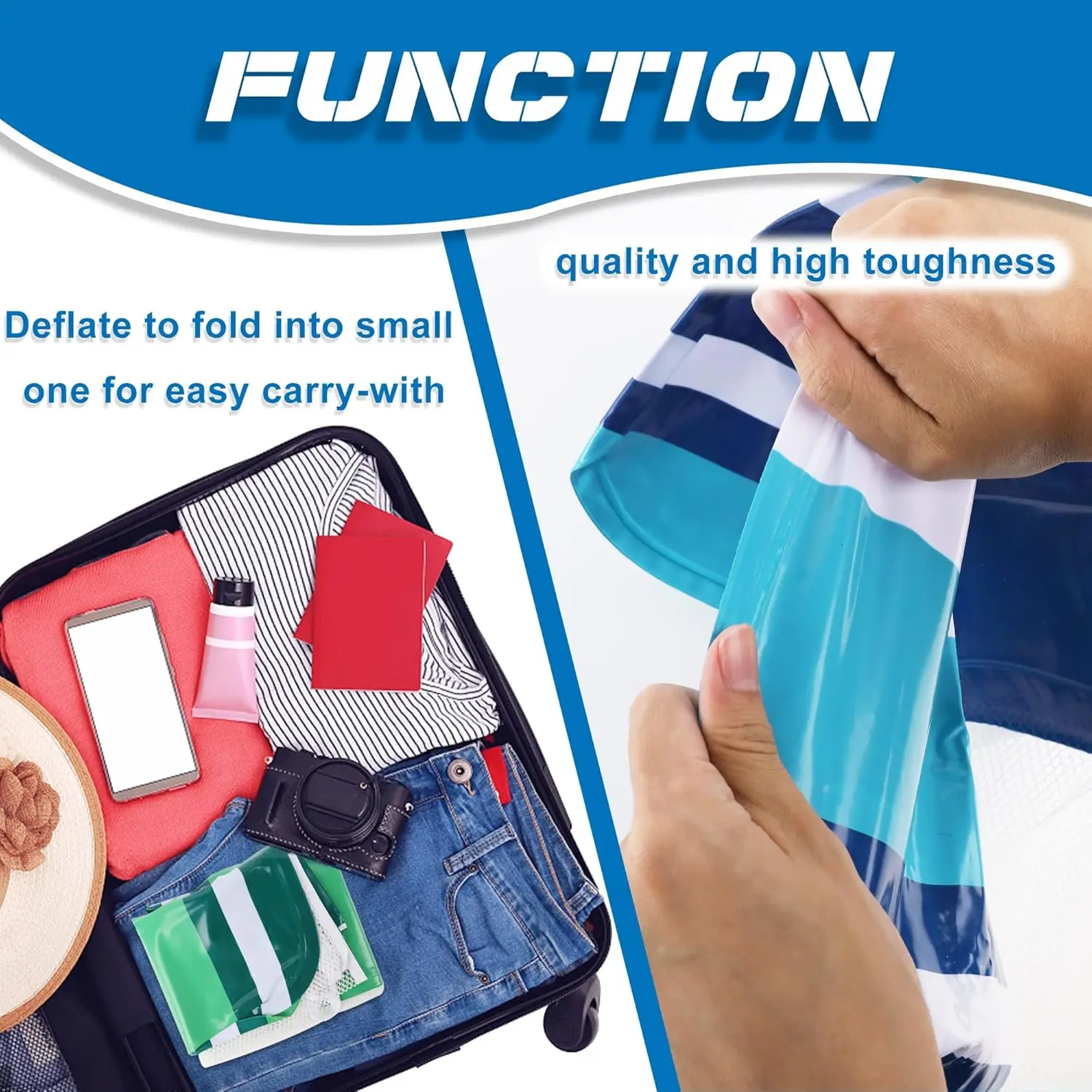 New Multi-purpose Party Summer Water Fun Swimming Inflatable Fold Up Mat Inflatable Pool Lounge Chairs Water Inflatable Sofa