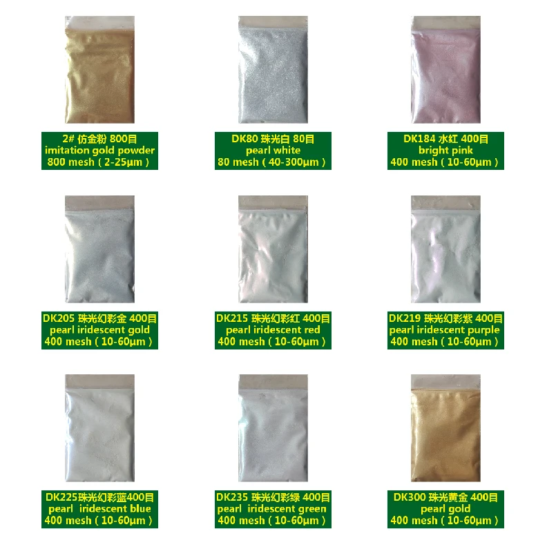 10G/Bag Epoxy Resin Mica Powder Pigment For Nail Art DIY Pearlescent Pigment For Craft products Painting  Slime Ink