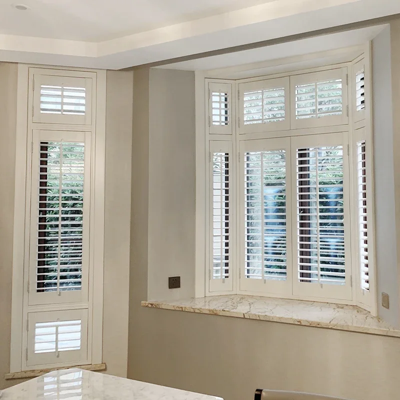 LongTai hot sale Wooden Ventilation Windows Fix Window Louver Jalousie Luxury Solid Wooden Interior Window