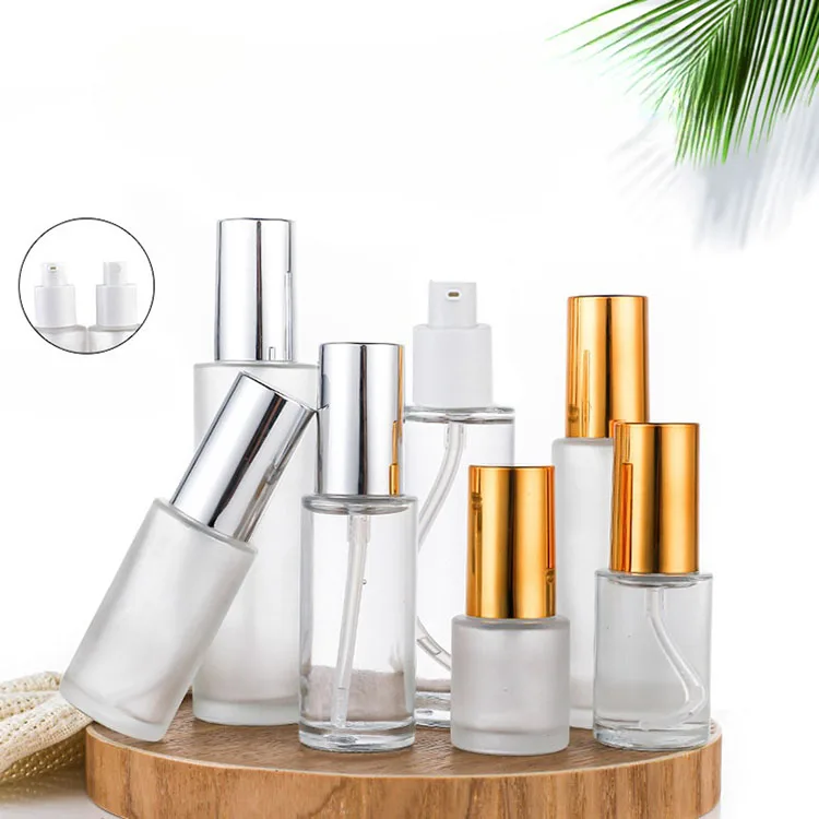 2022 trending products push button press 15 20 30 50 ml dropper bottle press pump dropper glass bottle essential oil bottles