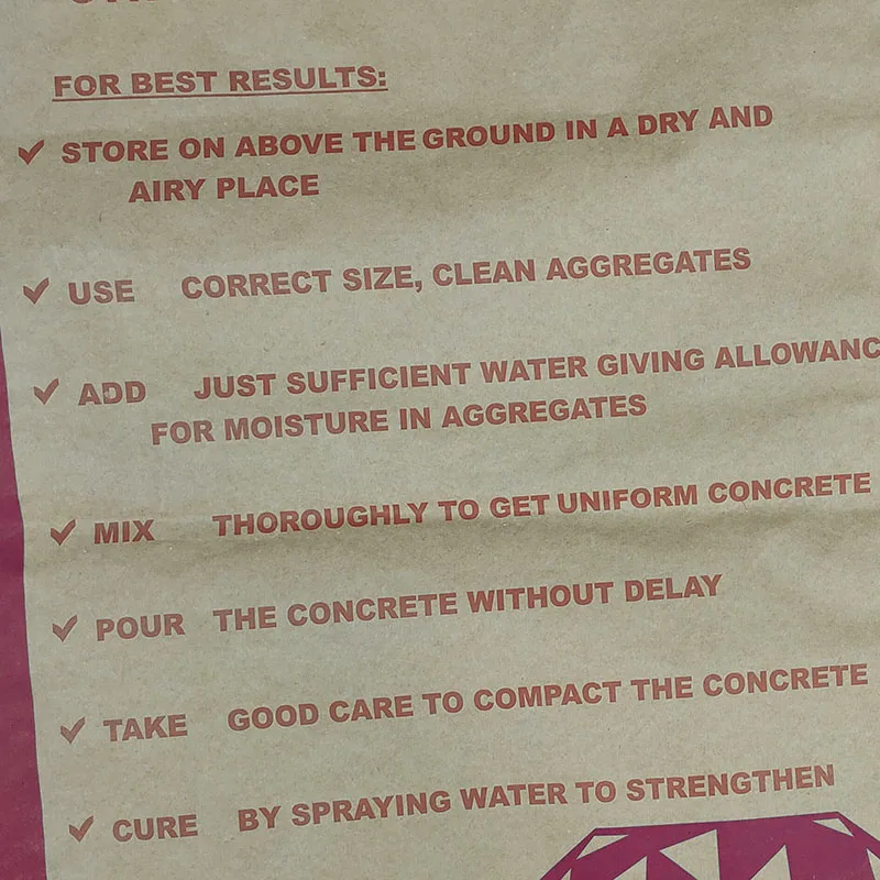 custom 50kg Brown Kraft Paper Bags with Valve paper 50kg empty cement bag