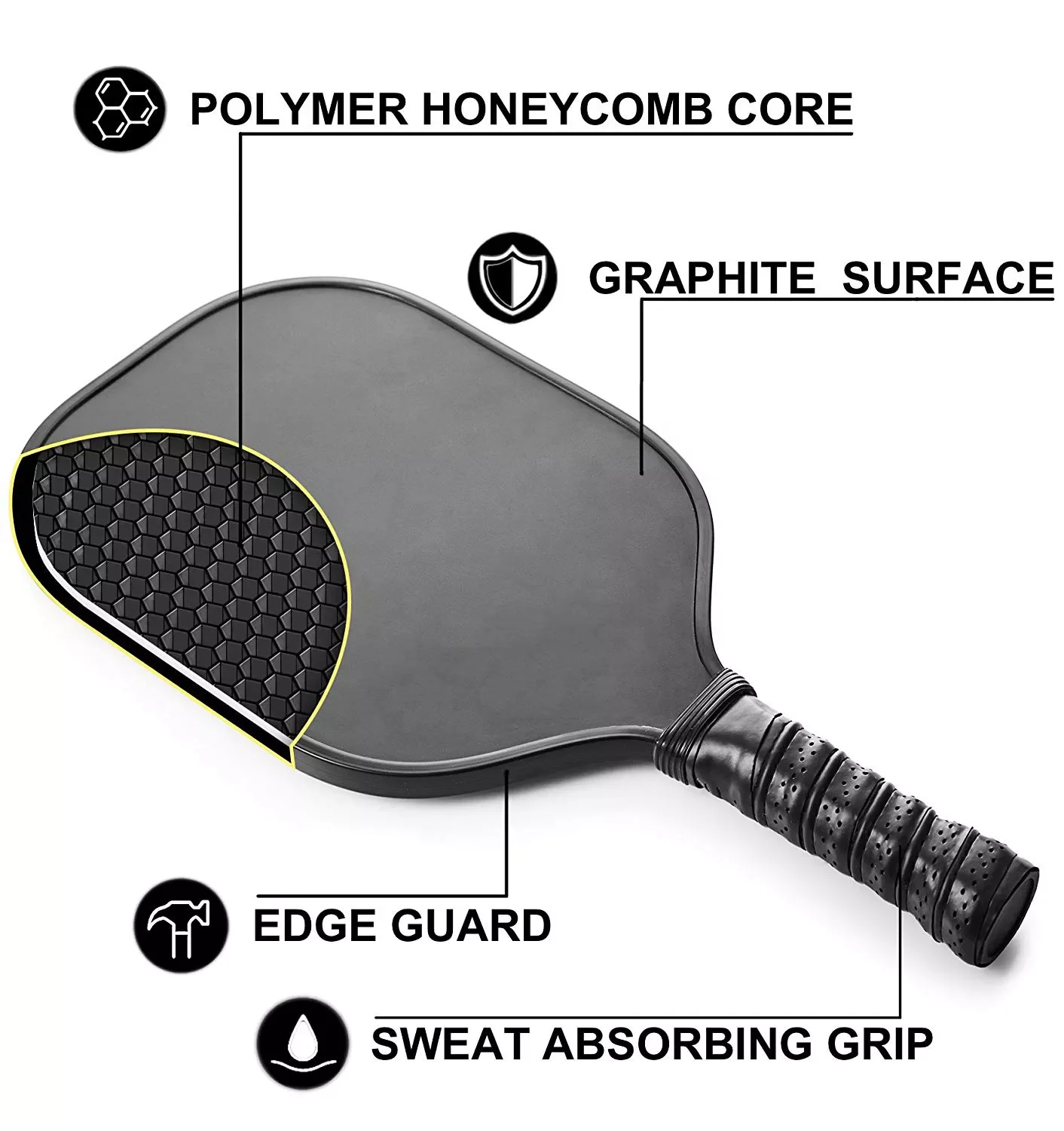 pickleball paddle usapa approved,graphite paddle,pickle ball set,thermoformed pickleball paddle