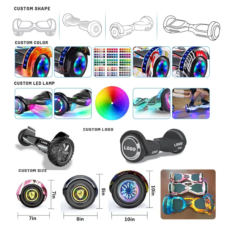 8 Inch Lamborchini Self Balancing Uboard Classic 6.5 Lite Ev Foldable Hoverboards