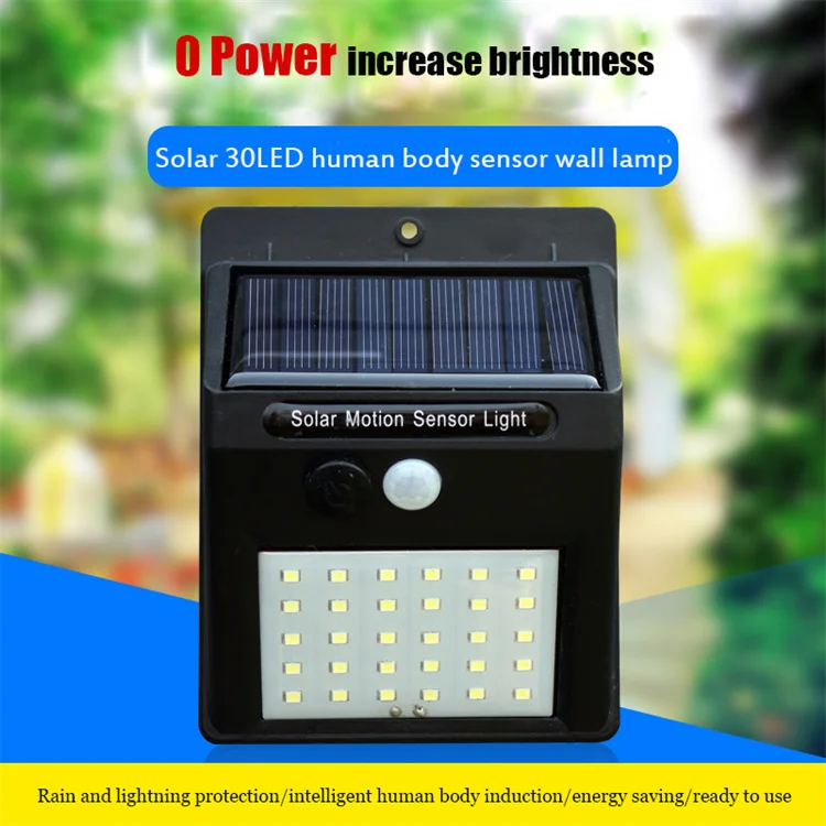 Wireless 5W IP65 Waterproof Solar Powered Motion Sensor  Garden Lights Detector Lamps Solar Power Led Wall Light