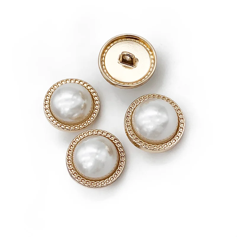 Прямая продажа с завода, изготовленные на заказ жемчужные металлические пуговицы, 18 мм Модные Женские Дизайнерские пуговицы для рубашек