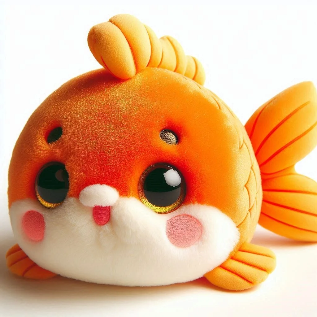 Realistic Goldfish Stuffed Animal Plush Super Soft Fish Toy for Kids