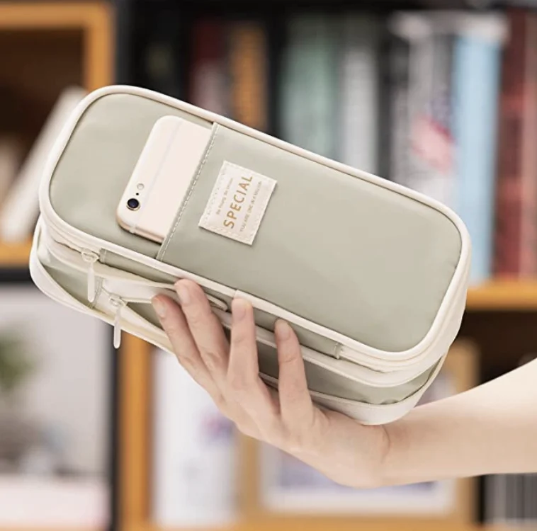 Customized Big Capacity Pencil Case Large Pencil Zipper Bag Pouch Stationery Pen Bag for Teen Girls