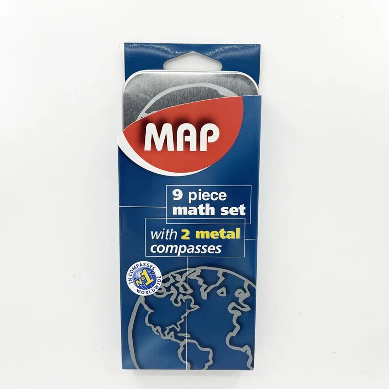 Оригинальная заводская цена 9 шт. математический набор 2022 новый современный геометрический ящик для детей школьного