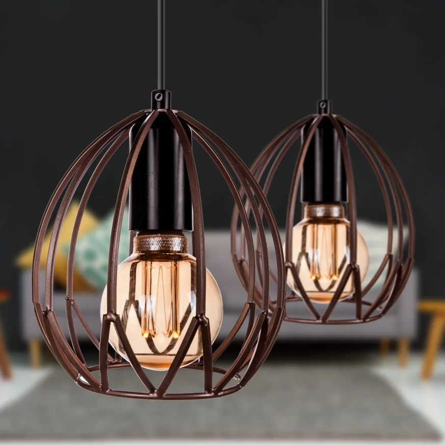 Hot Selling Personalized Minimalist Iron Art Chandelier Coffee Shop Restaurant Decorative Light Retro Mesh Chandelier