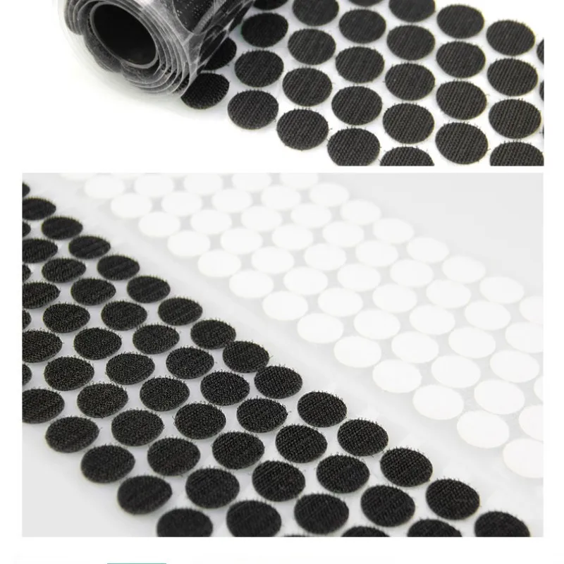 Dansky Manufacturer supply Custom Sticky back no sew 20mm  Hook and Loop dots glued coins rounds circles