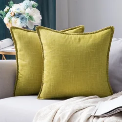 Factory Directly Wholesale Linen Cushion Covers Decorative Linen Throw Pillow Cover Farmhouse Pillow Cushion for Home Decor Sofa