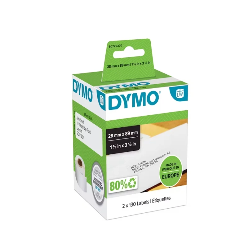 Аутентичные Dymo S0722370 99010 89x28 мм 130 этикетки в рулоне с чипом термопечать этикетка наклейка для 550 5xl