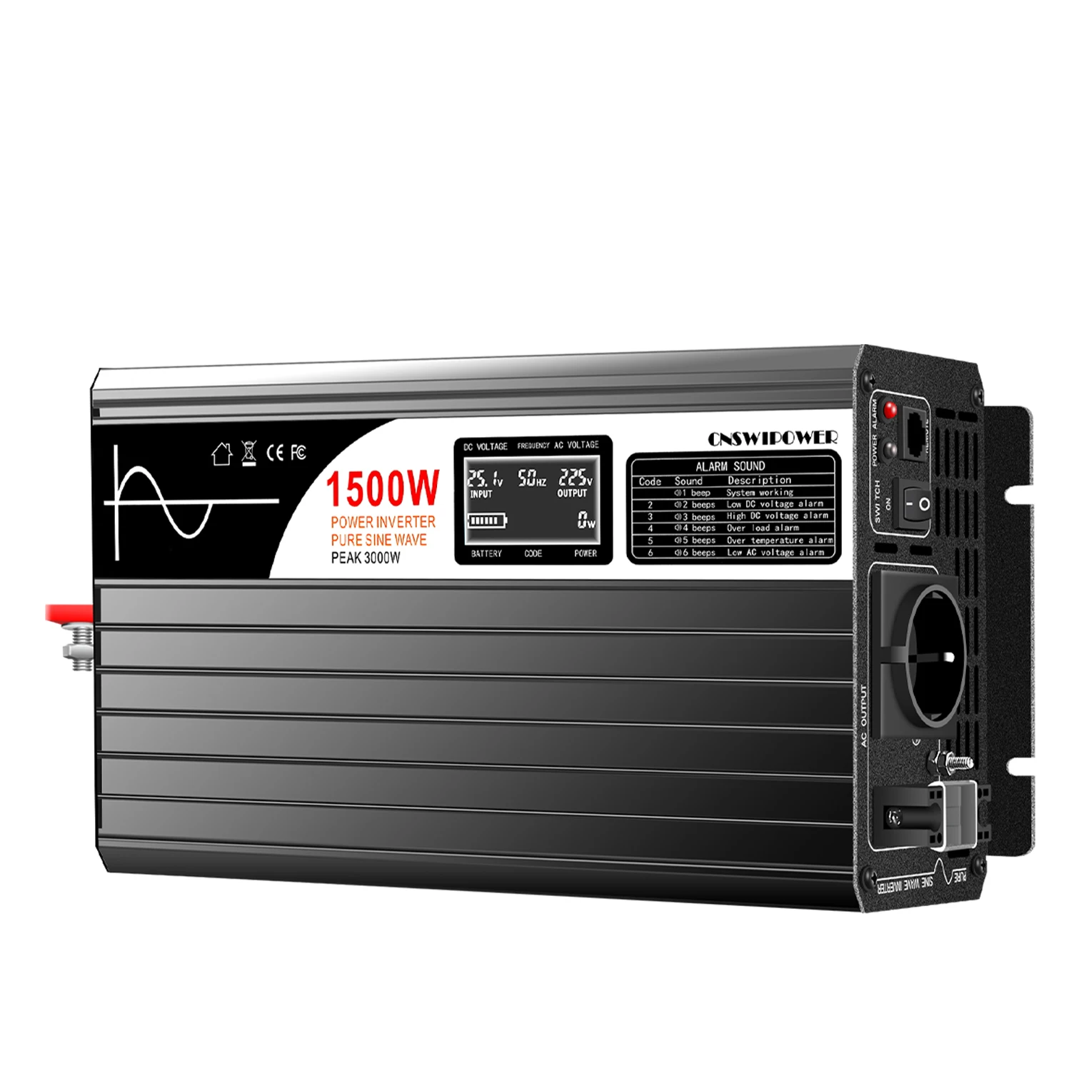 swipower 1500W  solar pure sine wave AC DC CONVERTER 12V 24V 36V  220V  pure sine inverter 12v 110v