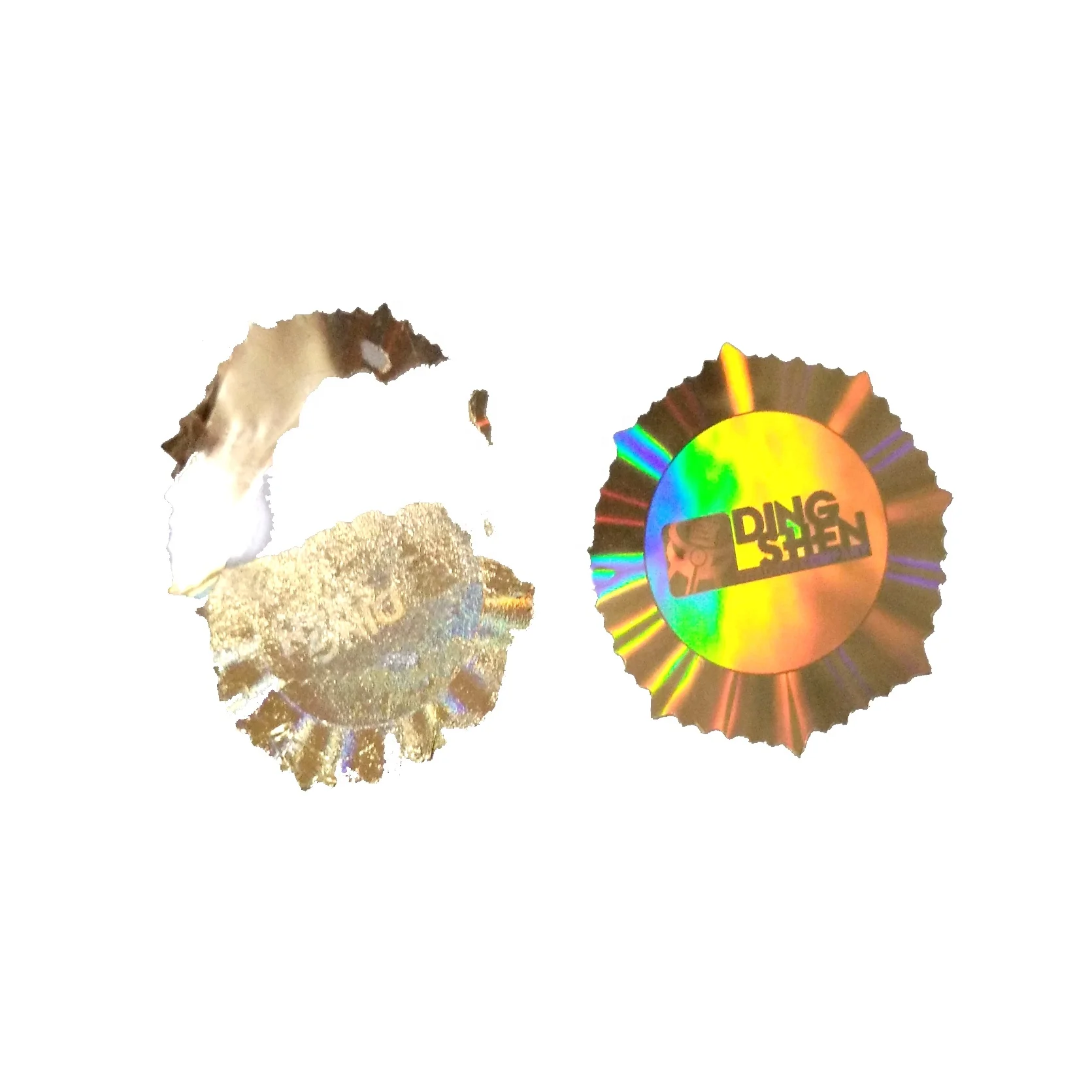 Custom security 3D hologram sticker anti-counterfeiting void goods packaging label