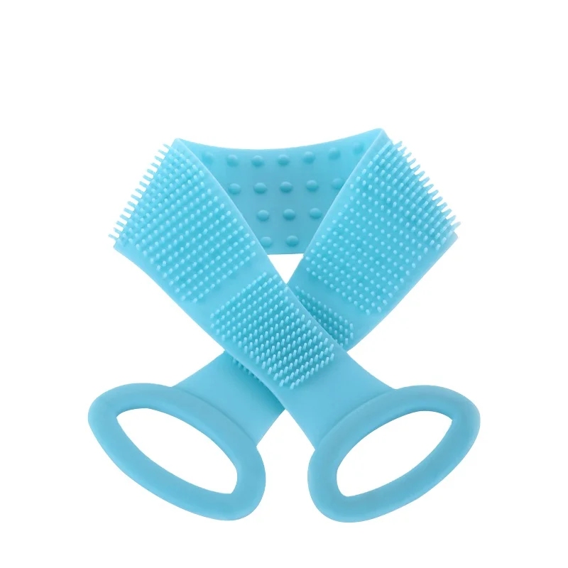 Soft Bristle Massage Dots Silicone Bath Belt Back Body Skin Cleanser Scrubber Exfoliating Bath Towel