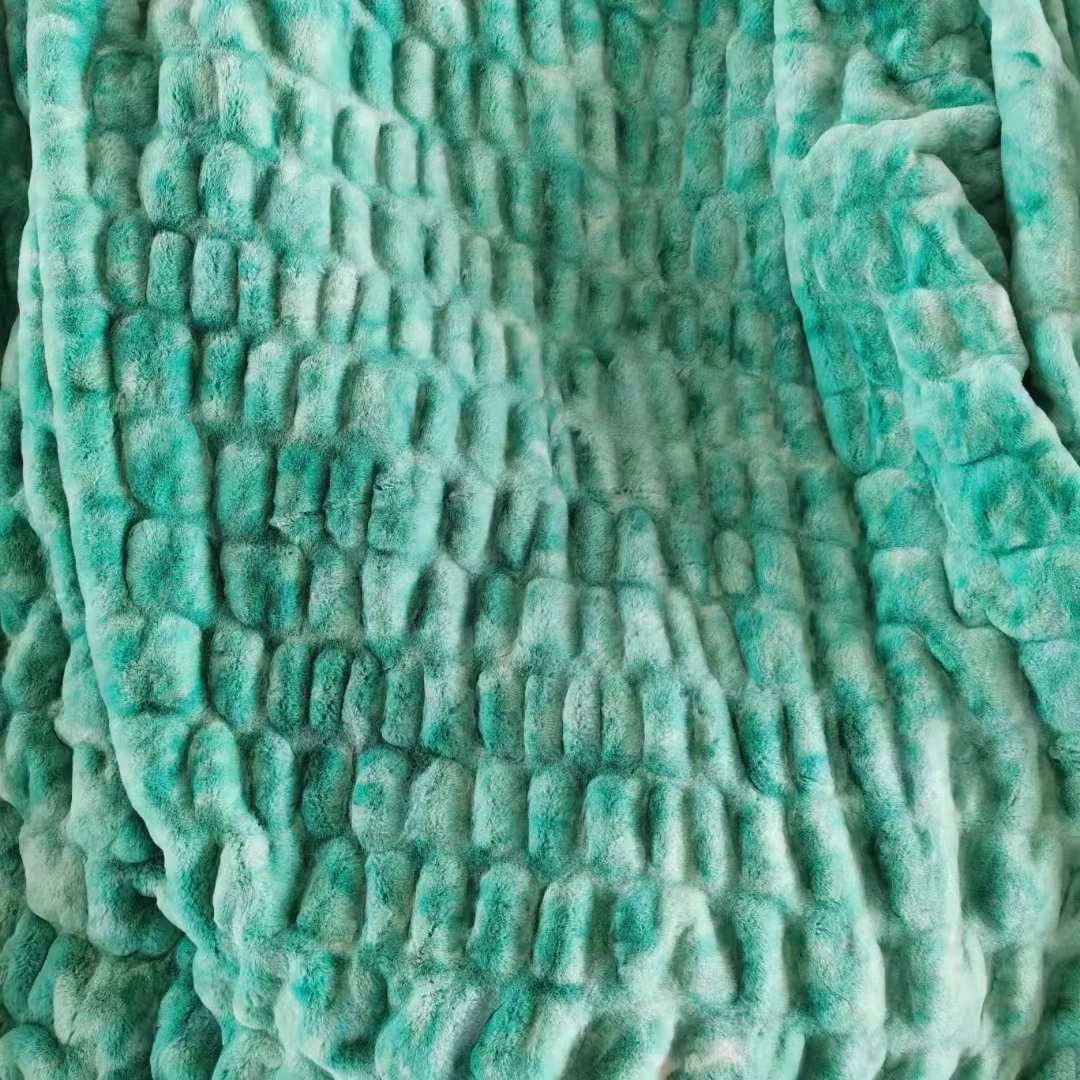 Popular Fabric 5% Spandex+95% Polyester Faux Fur Fabric Faux Rabbit Fur Ruched Throw Blanket Cushion Fabric