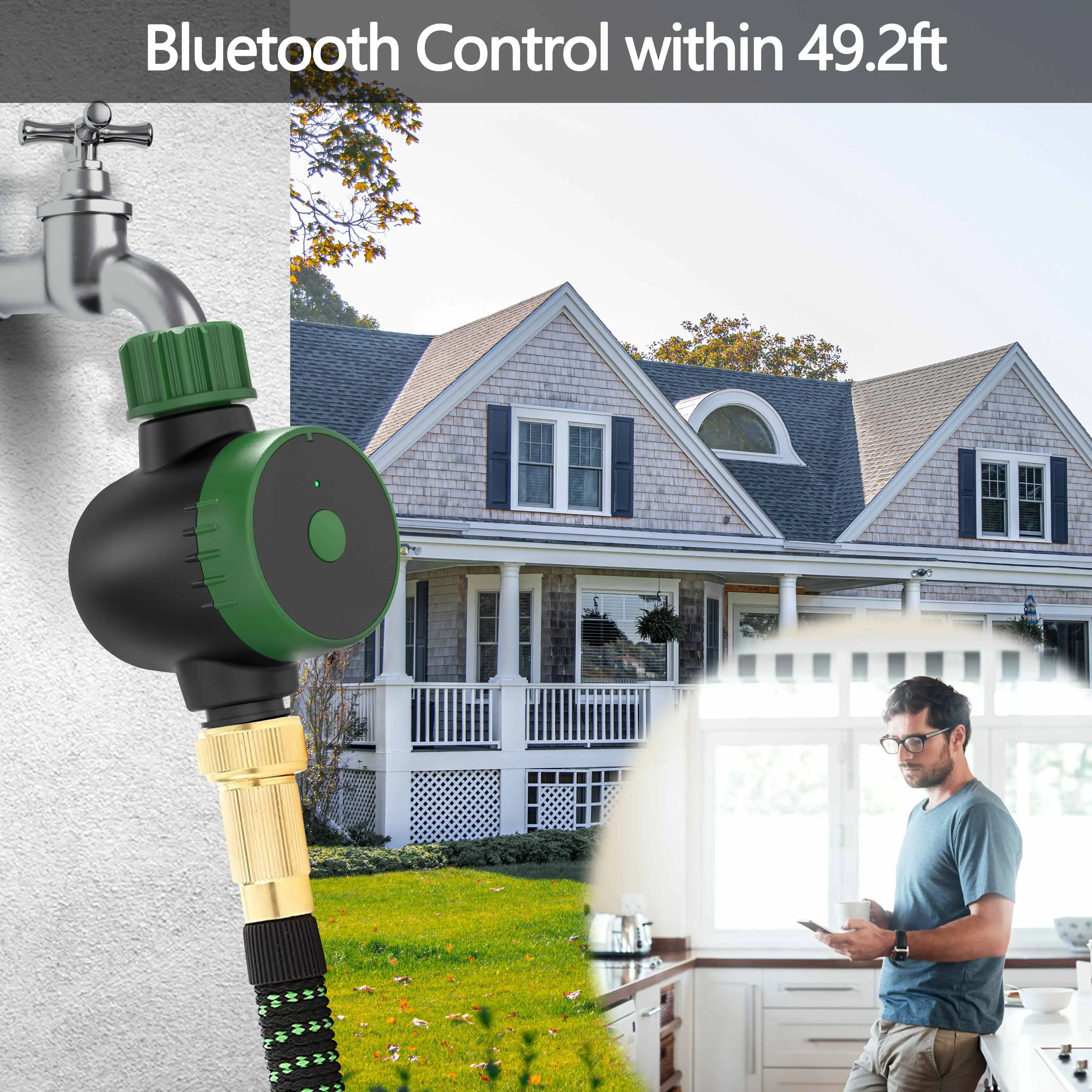 Intelligent watering valve garden farm irrigation pump switch Hose Tap sprinkler drip BLE control Smart garden Water Timers