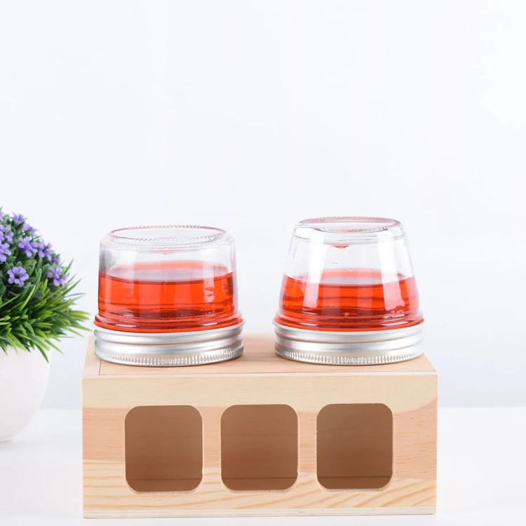 Пустая прозрачная многоразовая стеклянная банка 100 мл 3 унции с тиснением