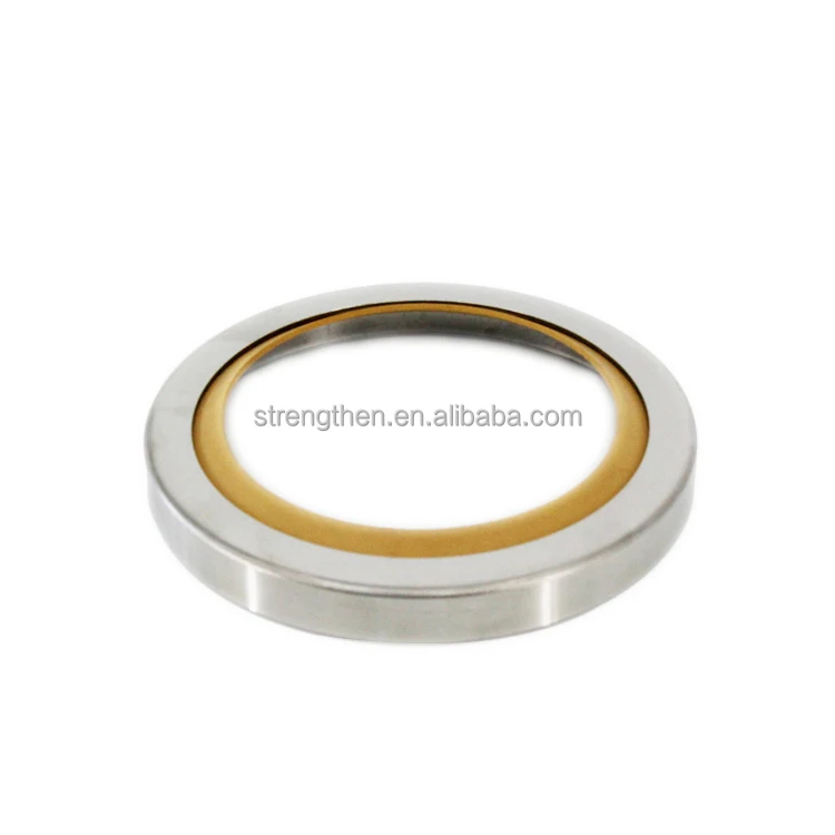 High quality Single Yellow Double lip Oil Seal 55*75*8 graphite PTFE Stainless Steel