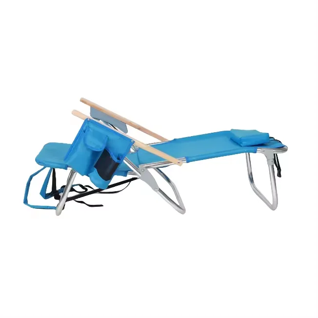 Newest Style SunnyFeel Deluxe Lay Flat Beach Chair/Beach Chair For Beach Camp Adventure/Portable Camping Beach Chair