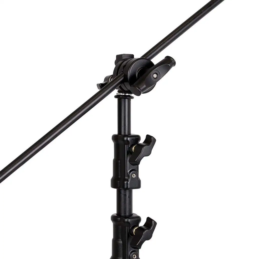 300cm Photography Stainless Steel Black C Stand with 50 Inch Boom Arm Set Photo Studio Heavy Duty Light Stand Camera Flash