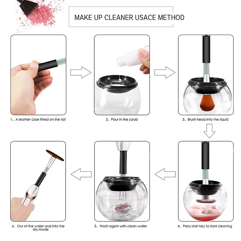 mini make up brush cleaner electrical for home use low price high
