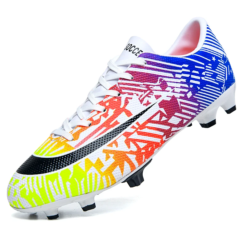 Недорогая Молодежная футбольная обувь унисекс, легкие дышащие футбольные бутсы, готовые к отправке