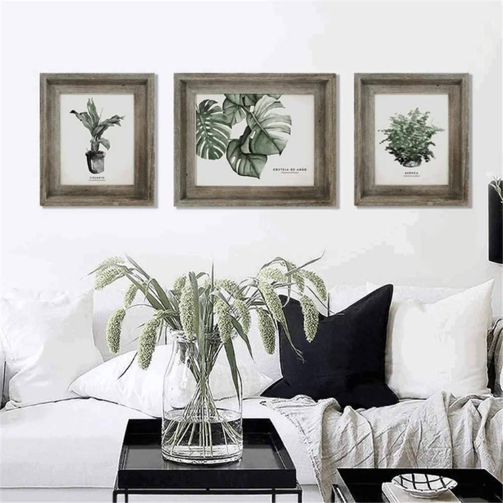 Shabby chic design gray-toned barnwood 11x14 wall mountable home decor hot sale custom frames photo wooden wall