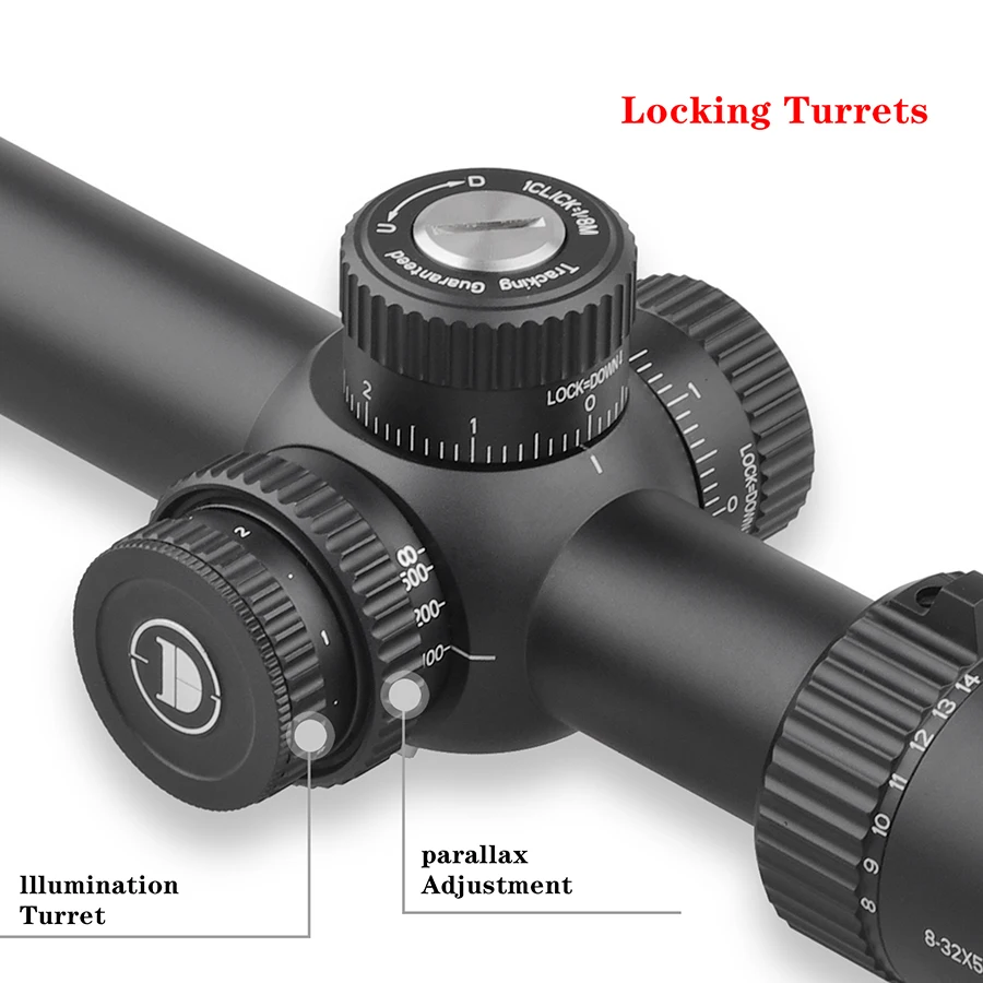 New Discoveryopt LHD 8-32X50SFIR SFP Locking Ultra Long Distance Spotting Scope Hunting Illuminated Crossbow Scope