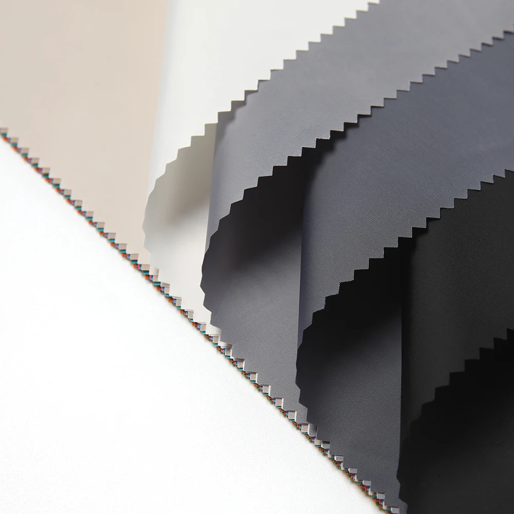 New Waterproof 100 Polyester Imitated Memory Fabric High Density Woven Dyed Lining Fabric For Clothing Jacket Swim Suit