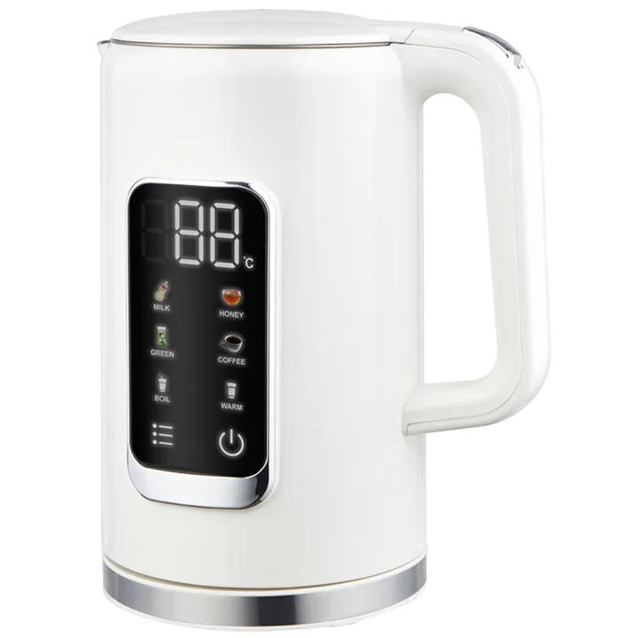1.7 Liter Double Wall  Electric Tea Kettle Hot Water Boiler Fast Boiled Temperature Control Electric Kettle